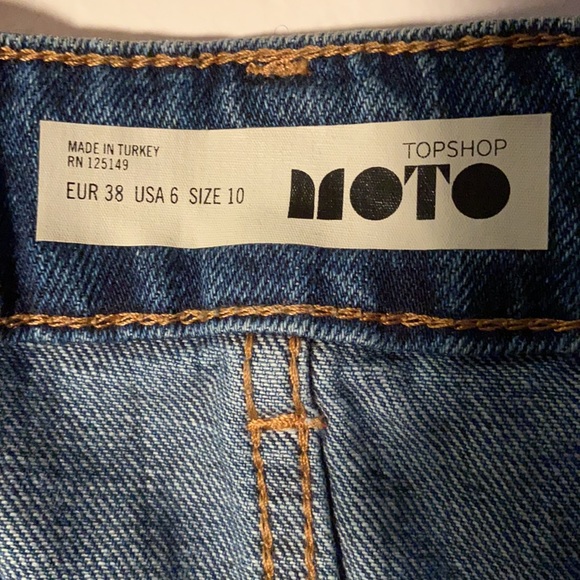 TOPSHOP Studded Denim Mini Skirt - Picture 6 of 6